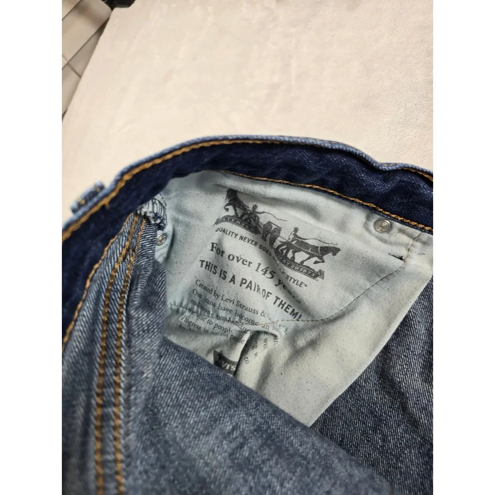Levi's Denim Shorts Mens 44 Big Tall Blue Jean 100% Cotton Loose Straight 469